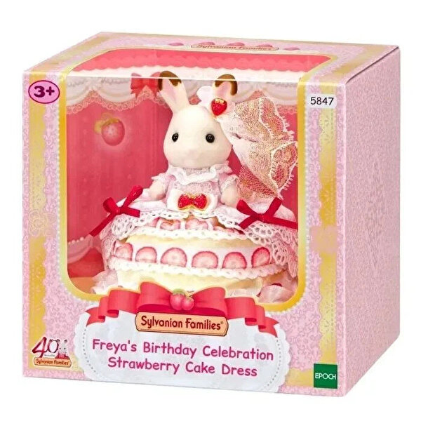 Sylvanian Families Freya’nın Doğum Günü Çilekli Pasta Elbisesi