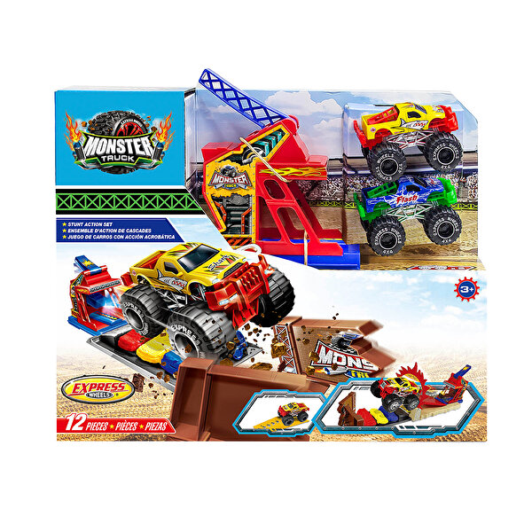 Express Wheels Monster Truck Aksiyon Oyun Seti 12 Parça