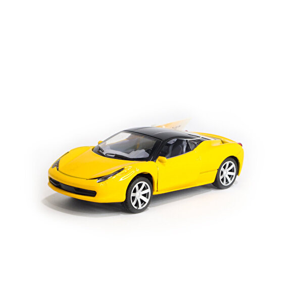 Diecast Sesli Işıklı Arabalar - Sarı Ferrari