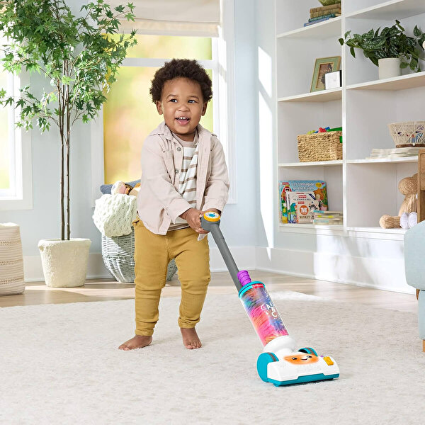 Fisher Price 2'si 1 Arada  Sesli ve Işıklı Eğlen ve Öğren Süpürge JMM35