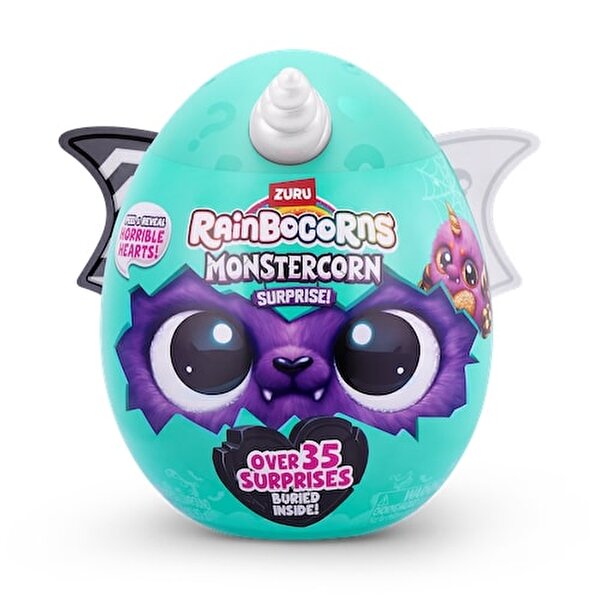 Rainbocorns Monstercorn Sürpriz Peluş Gri Boynuz