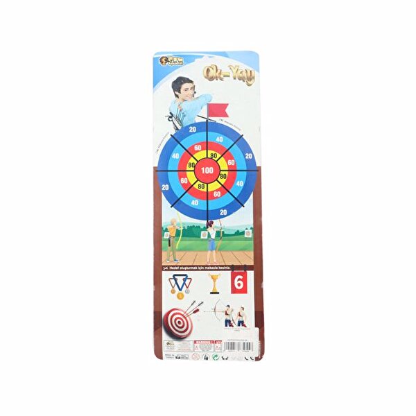 Kartela Ok Yay Seti Küçük Sarı Kırmızı