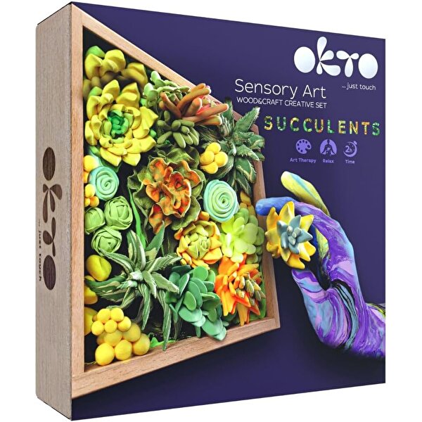 OKTO Succulents Energy 3D Duyusal Sanat Seti