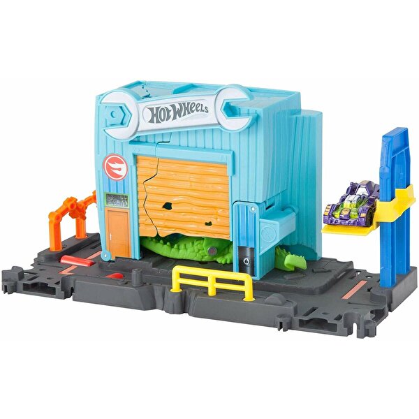 Hot Wheels Şehirde Yaratık Macerası Oyun Seti Serisi Timsah Garajı FNB06