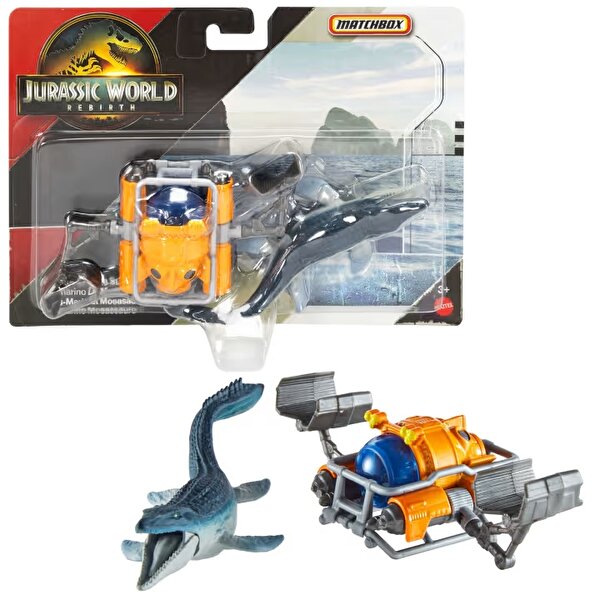 Matchbox Jurassi̇c World Di̇no Transporter Arabaları Mosasaurus Sea Sub JGM06