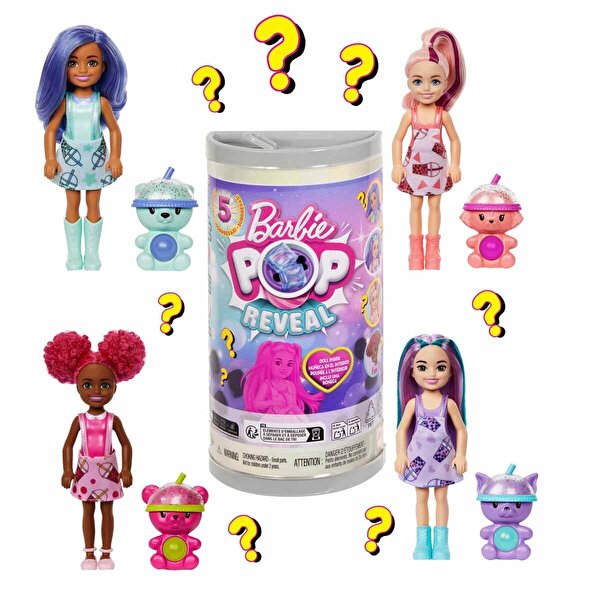Barbie Chelsea POP Reveal Boba Çayı Serisi HRK63