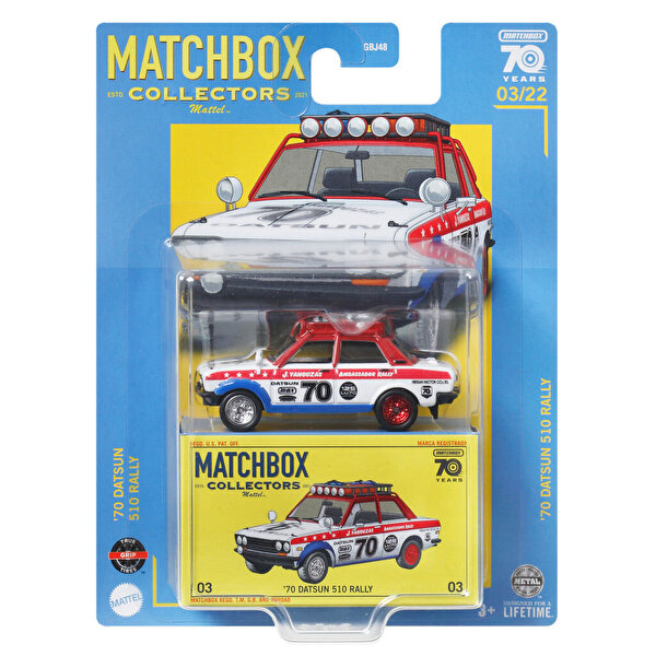 Matchbox Premium Arabalar 70 Datsun 510 Rally HLJ58