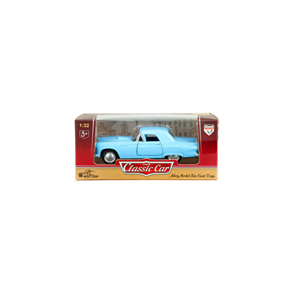 Die Cast 1:32 Klasik Çek Bırak Araba Mavi