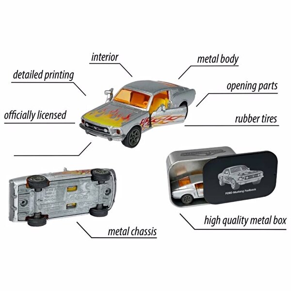Majorette Vintage Deluxe Metal Araba Serisi Ford Mustang Fastback