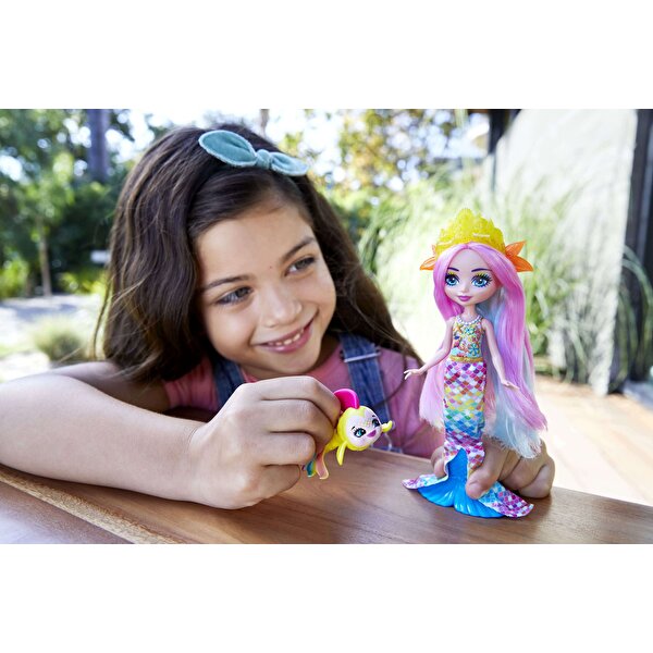 Enchantimals Popüler Karakter Bebekler Radia Rainbow Fish ve Flo HCF68