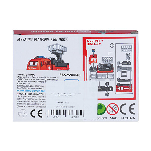 İtfaiye Araçları 50-509 Aerial Ladder Fire Truck Maket