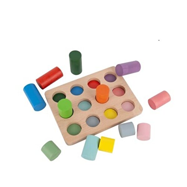 Bee Smart Montessori Ahşap Renkli Silindirler