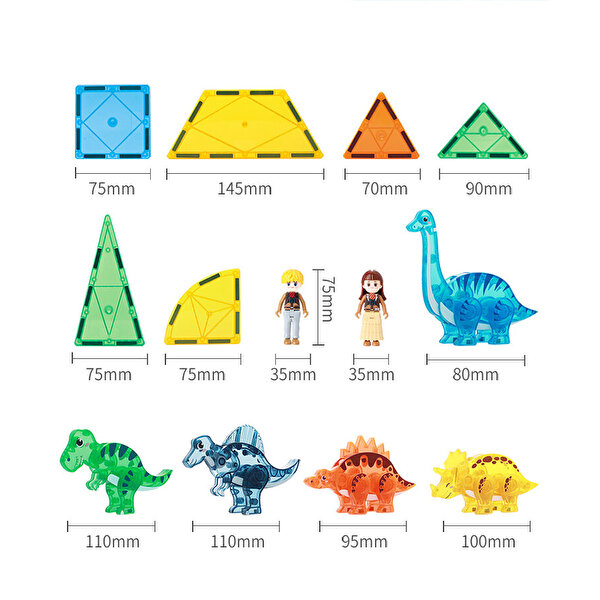 Dino Zone Manyetik Oyun Seti 49 Parça