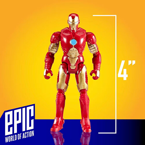 Marvel Avengers Epic Hero Serisi Iron Man Repulsor Blast Savaş Jeti ve Aksiyon Figürü F9329