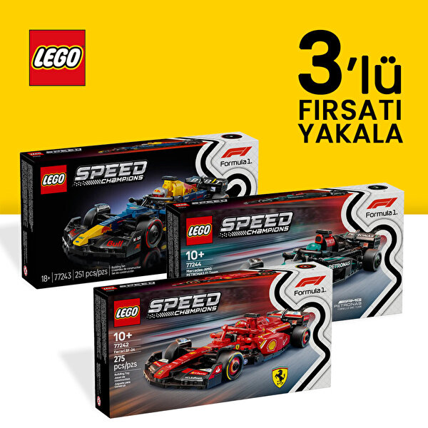 LEGO Speed Champions Formula 1 3’lü Özel Set Paketi (Red Bull Racing + Mercedes + Ferrari)