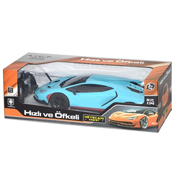 Hızlı ve Öfkeli 1:14 Uzaktan Kumandalı Şarjlı Araba Turkuaz 3857A