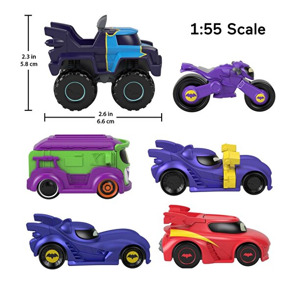 Fisher Price Dc Batwheels 1:55 Ölçekli Arabalar Armored Bam The Batmobile