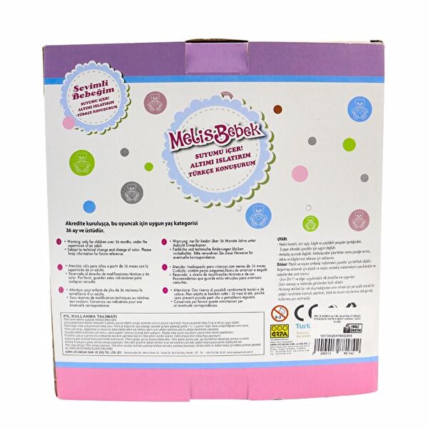 Melis Altını Islatan Sesli Bebeğim Kırmızı Hırkalı Sarı Elbiseli