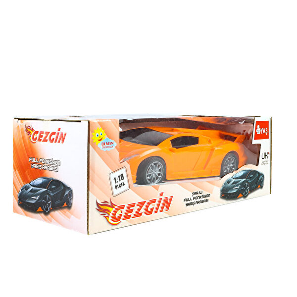 1:18 Ölçekli Şarjlı Full Fonksiyon Turuncu Gezgin Araba