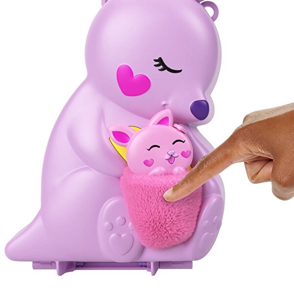 Polly Pocket Çanta Olabilen Micro Oyun Setleri Mama ve Joey Kangaroo HKV50