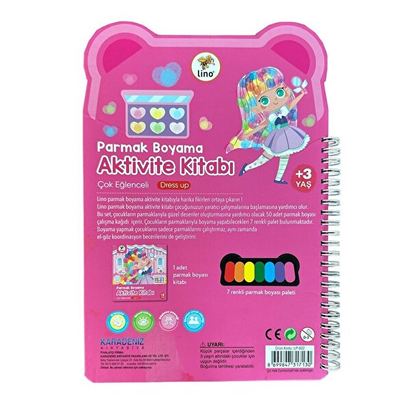 Lino Parmak Boyama Aktivite Kitabı Dress Up