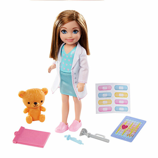 Barbie Chelsea Meslekleri Öğreniyor Bebek Serisi Doktor GTN88
