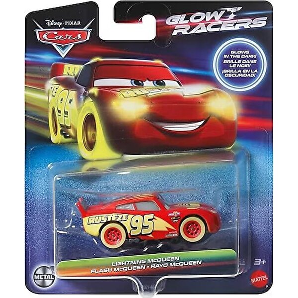 Cars Karanlıkta Parlayan Yarışçılar Tekli Karakter Araçlar Lightning Mcqueen HPG77