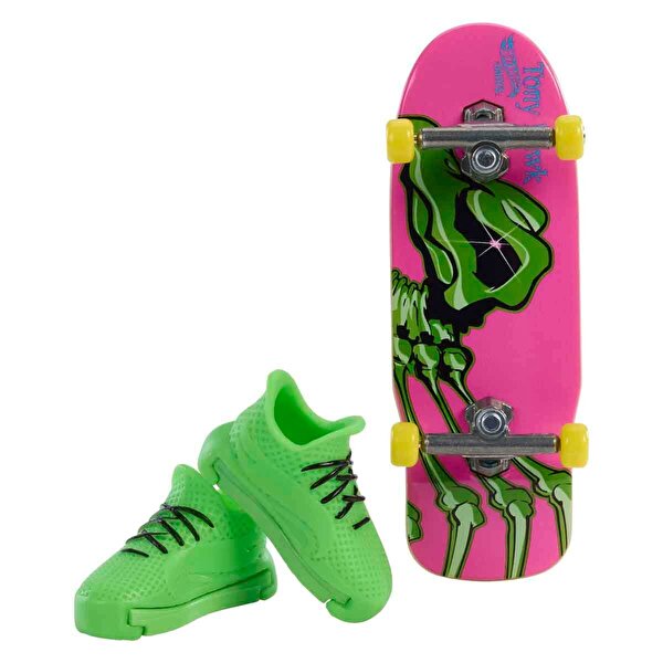 Hot Wheels Skate Neon Temalı Parmak Kaykay ve Ayakkabı Paketi Skel-Rad HPG27