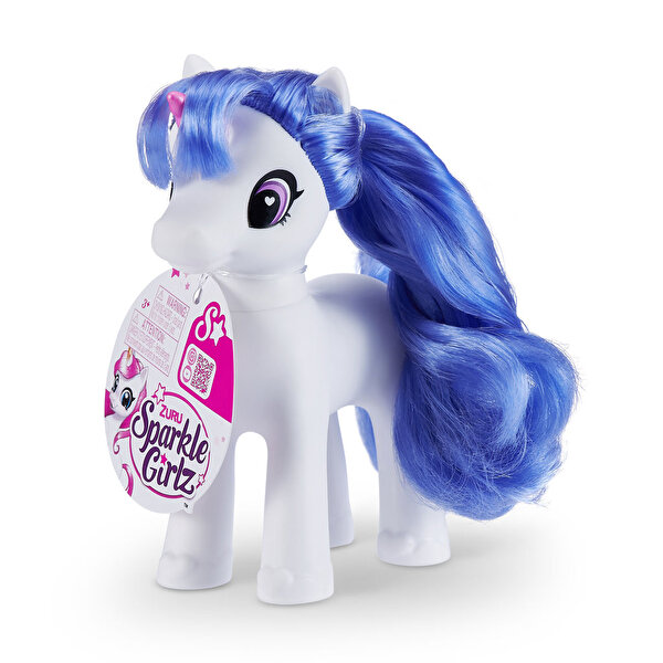 Sparkle Girlz Bebek Unicorn 100369 Mavi Saçlı Beyaz Unicorn