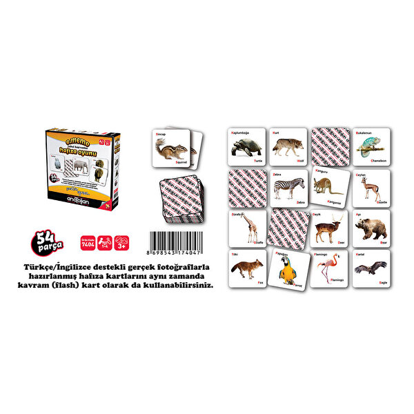 Anatolian Vahşi Hayvanlar Hafıza Oyunu