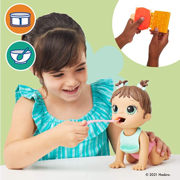 Baby Alive Bebeğimle Mama Eğlencesi Kumral F2618