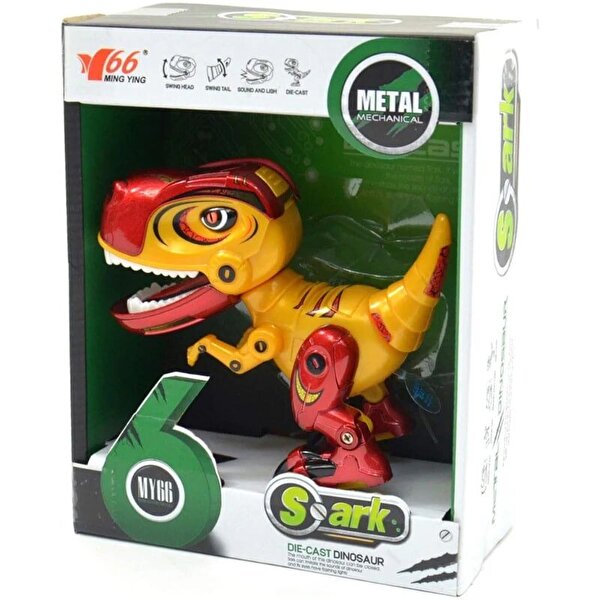 Işıklı ve Sesli Die Cast Kırmızı Dinozor