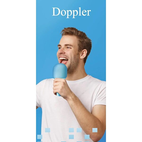 Doppler Rainbow Karaoke Mavi Mikrofon