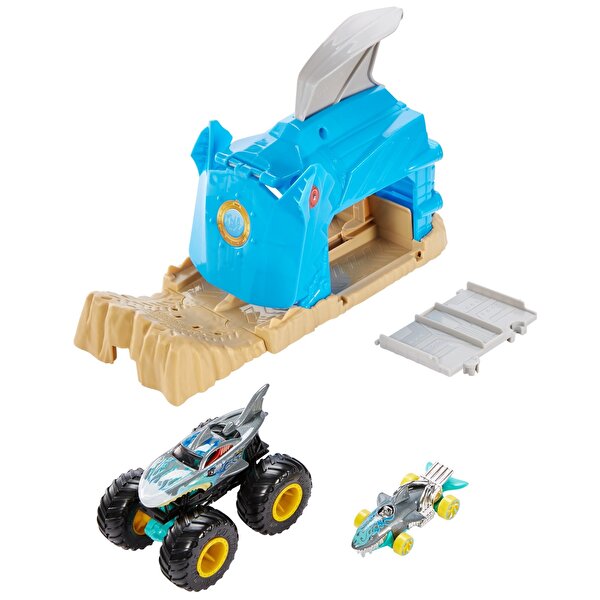 Hot Wheels Monster Trucks Fırlatıcılı Oyun Seti Shark Wreak GKY03