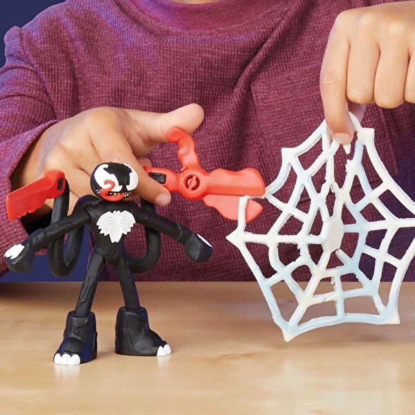 Play Doh Marvel Spider Man Fırlatma ve Dilimle Savaşı Oyun Hamuru Seti F9827