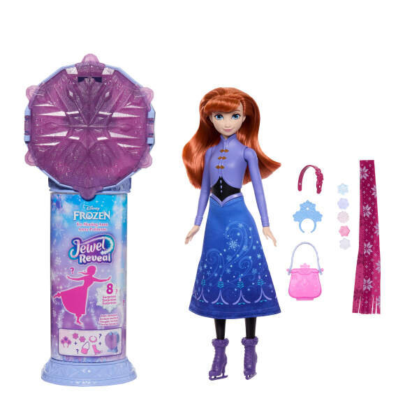 Disney Frozen Jewel Reveal Buz Patencisi Anna Sürprizli Bebek ve Aksesuar Seti JMC94