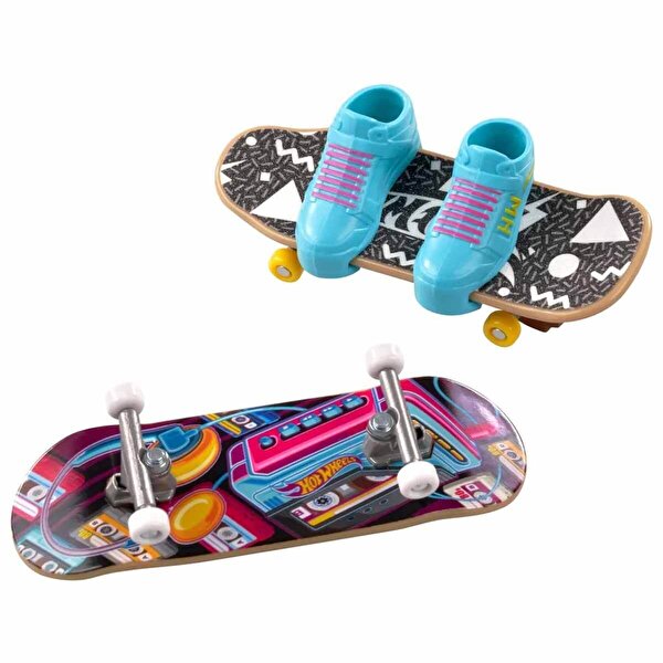 Hot Wheels Skate Retro Temalı İkili Parmak Kaykay ve Ayakkabı HXL18