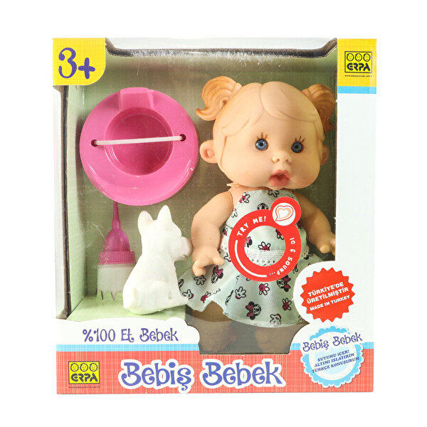 Altını Islatan Bebiş Bebek ve Minik Arkadaşı Beyaz Elbiseli