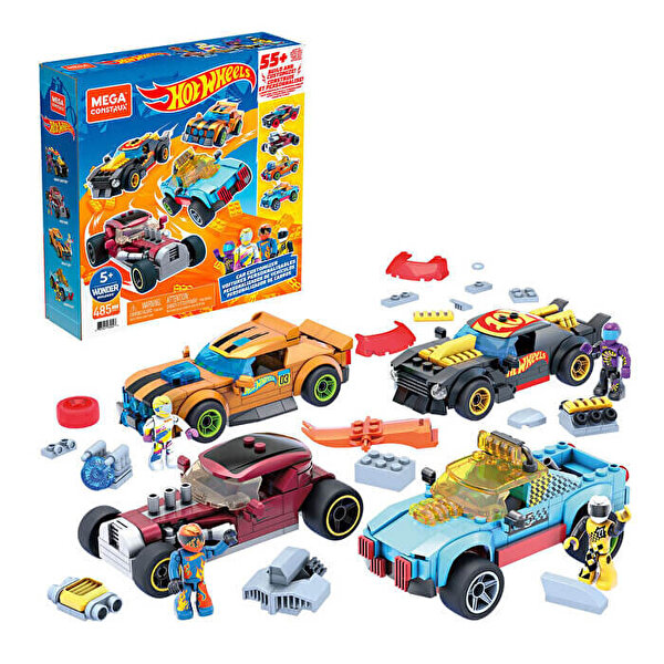 Mega Bloks Hot Wheels Aksesuarlı 4lü Araç Seti