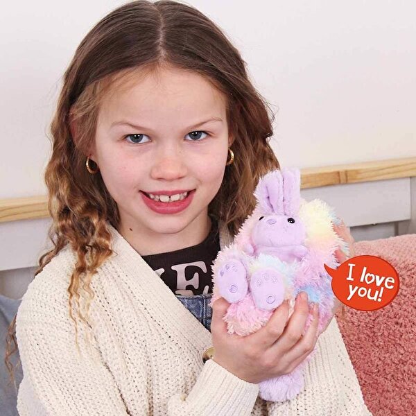 Curlimals Mor Sarı Gıdıklanan Tavşan 3723