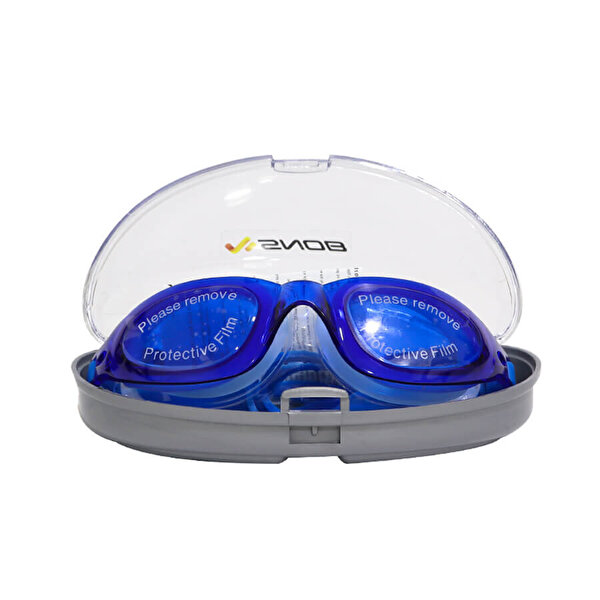 Snob Kutulu Yetişkin Yüzücü Gözlüğü Mavi G2120