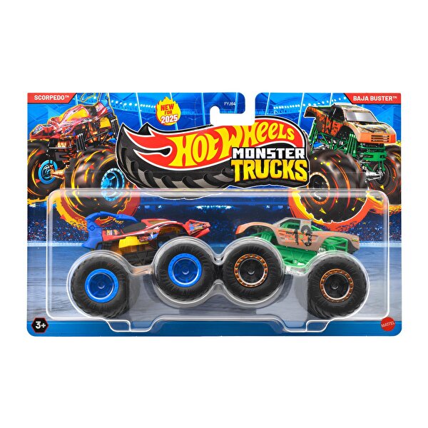 Hot Wheels Monster Trucks Güçlü İkili 1:64 Arabalar Scorpedo Baja Buster