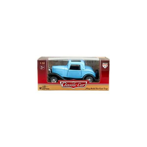 Die Cast 1:32 Retro Hot Rod Çek Bırak Araba Mavi