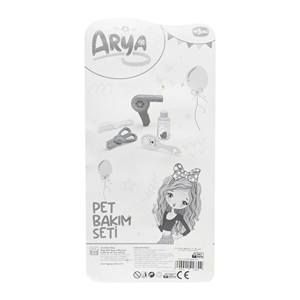 Arya Pet Bakım ve Pet Besleme Seti̇ Kare Desen Elbiseli