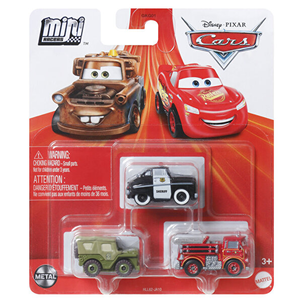 Cars Mini Karakter Arabalar Üçlü Paket HLL62