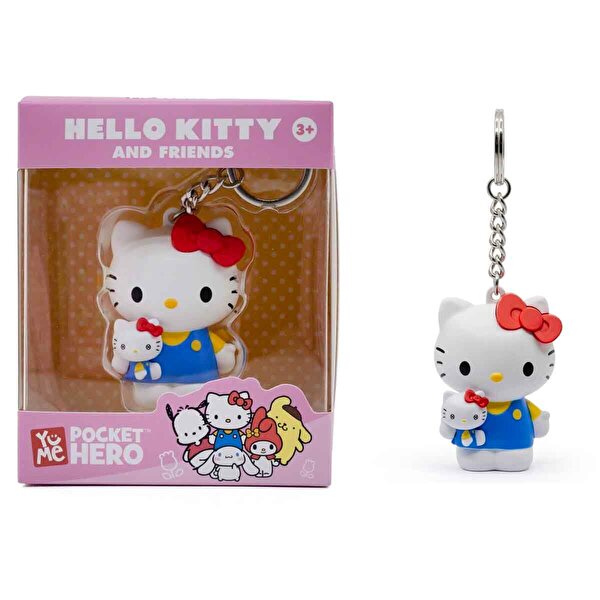 Hello Kitty & Friends Pocket Hero Serisi Anahtarlık Mavi Elbiseli Hello Kitty