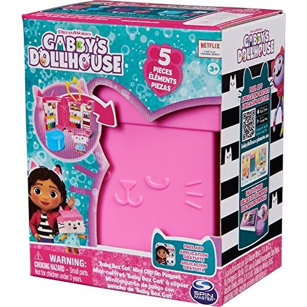 Gabby Dollhouse Klipsli Mini Oyun Seti Baby Box Cat