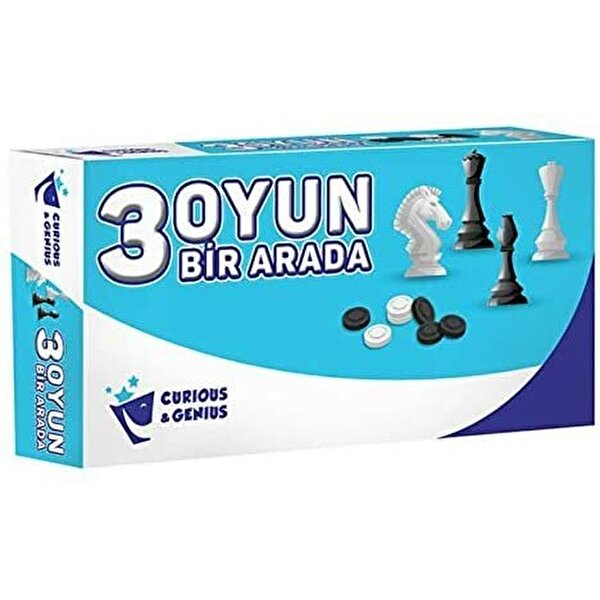 3 Oyun Bir Arada Satranç Dama Tavla