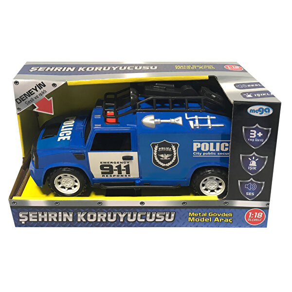 Sürtmeli Sesli Işıklı Polis Aracı