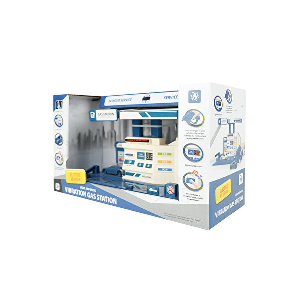 Die Cast Mavi Benzin İstasyonu Seti